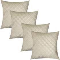Kit 4 Capas de Almofadas Matelassê Fendi Liso 45x45cm Kit 4 Capas de Almofadas Matelassê Fendi Liso 45x45cm