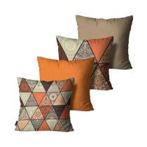 Kit 4 Capas De Almofadas Mdecore Alta Qualidade 45x45 Variados