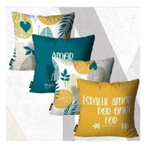 Kit 4 Capas De Almofadas Mdecore Alta Qualidade 45x45 Variados Kit 4 Capas De Almofadas Mdecore Alta Qualidade 45x45 Variados