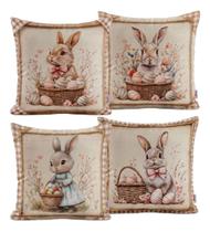 Kit 4 Capas De Almofadas Páscoa Decoração Sofá Sala 45x45 Multicolorido Páscoa Kit 4 Capas De Almofadas Páscoa Decoração Sofá Sala 45x45 Multicolorido Páscoa