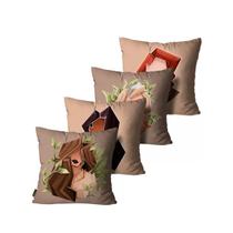 Kit 4 Capas de Almofadas Premium Mdecore 45x45 Kit 4 Capas de Almofadas Premium Mdecore 45x45