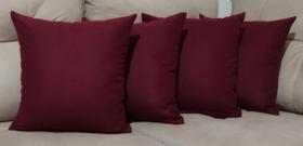 Kit 4 Capas De Almofadas Sued 60x60 Extra Grande Com Zíper