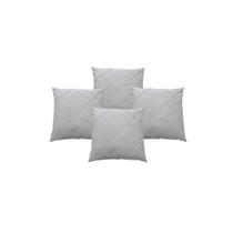 Kit 4 Capas de Almofadas Suede Aveludada Drapeada 45x45 Costura Cruzada - Várias Cores Elegantes