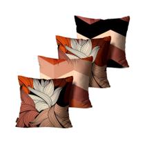 Kit 4 Capas de Almofadas Varios modelos Terracota Mdecore