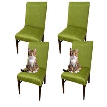 Kit 4 Capas de Cadeira em Suede Resistentes à Gatos