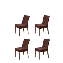 Kit 4 Capas De Cadeira Impermeável De Jantar Malha Elastano
