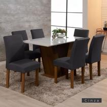 Kit 4 Capas de Cadeira Jantar Cozinha Lisa com Elástico