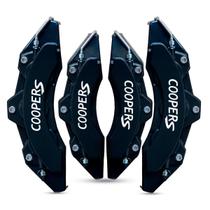 Kit 4 Capas De Pinça De Freio Preta Para Cooper S + Cola 50G