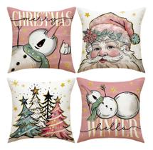 Kit 4 Capas Decorativas Almofadas Tema Natalino Feliz Natal Kit 4 Capas Decorativas Almofadas Tema Natalino Feliz Natal