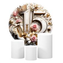 Kit 4 Capas Decorativas Para Festa de 15 Anos Sublimado Várias Estampas Tecido Premium Para Festas, Eventos e Datas Comemorativas.