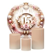 Kit 4 Capas Decorativas Para Festa de 15 Anos Sublimado Várias Estampas Tecido Premium Para Festas, Eventos e Datas Comemorativas.