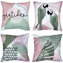 Kit 4 Capas em Sarja Almofada Sala Quarto Estilo Moderno 45x45 Kit 4 Capas em Sarja Almofada Sala Quarto Estilo Moderno 45x45
