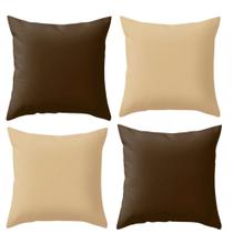 Kit 4 Capas Lisas Cores Variadas Para Sala Sofá Luxo
