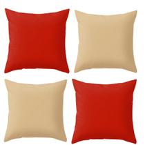 Kit 4 Capas Lisas Varias Cores Para Sala Sofá Luxo