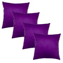 Kit 4 Capas para Almofada Decorativa 40 x 40cm Suede Veludo Neon Kit 4 Capas para Almofada Decorativa 40 x 40cm Suede Veludo Neon