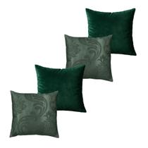 Kit 4 Capas Para Almofada Decorativa Elegante Sala Sofá 45cm Zíper