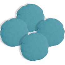 Kit 4 Capas Para Almofada Redonda Veludo 50x50cm - 7 Decor