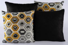 Kit 4 Capas Para Almofadas Decorativas De Sofá 40x40 Preto