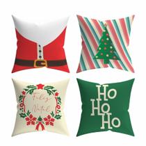 Kit 4 Capas Para Almofadas Decorativas Natal