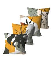 Kit 4 Capas Para Almofadas Wevans Amarelo Kit 4 Capas Para Almofadas Wevans Amarelo