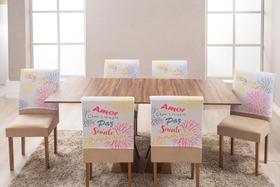 Kit 4 Capas Para Cadeira De Malha Estampa Ano Novo e Natal Peças Em Malha Kit 4 Capas Para Cadeira De Malha Estampa Ano Novo e Natal Peças Em Malha