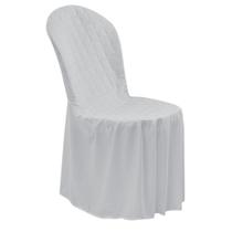 Kit 4 Capas para Cadeiras Plastica Babados Branco Exclusiva - Charme do Detalhe