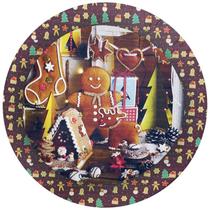 Kit 4 Capas para Sousplat Biscoito Natalino 35cmx35cm