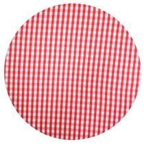 Kit 4 Capas Para Sousplat Xadrez Vermelho Branco 35x35cm