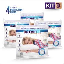 Kit 4 Capas Para Travesseiros Protéction Gotas - BloumFlex Kit 4 Capas Para Travesseiros Protéction Gotas - BloumFlex