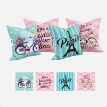 Kit 4 capas Personalizadas 45x45cm Kit 4 capas Personalizadas 45x45cm