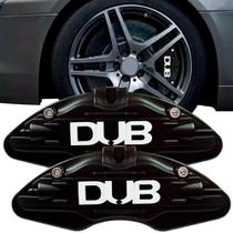 Kit 4 Capas Pinça Freio Escrita Dub Diant/tras Preto Brilho Kit 4 Capas Pinça Freio Escrita Dub Diant/tras Preto Brilho