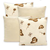 Kit 4 Capas Piquet P/ Almofadas 40x40 Com Zíper Lisas e Estampadas