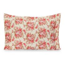 Kit 4 Capas Porta Travesseiros 180 Fios 70cm x 50cm Aba Estampada Algodão Floral Jornal Geométrico