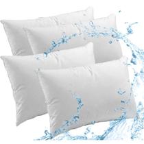 Kit 4 Capas Protetora de Travesseiro com Zíper Impermeável Anti-Ácaro