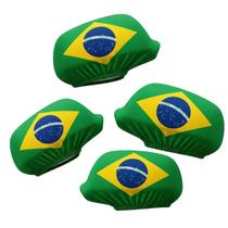 Kit 4 Capas Retrovisor Bandeira do Brasil Carros Copa Brasil Kit 4 Capas Retrovisor Bandeira do Brasil Carros Copa Brasil