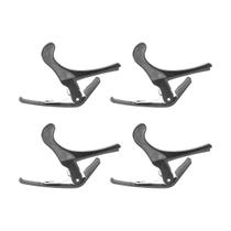 KIT 4 Capotraste Para Instrumentos de Corda Em Aluminio Grande Preto SONOROS