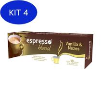 Kit 4 Cápsulas Espresso Blend Vanilla e Nozes - Para Nespresso