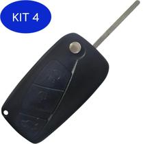 Kit 4 Carcaça Chave Canivete Oca Fiat Linea, Punto, Stilo,