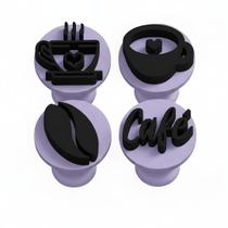 Kit 4 Carimbos Brigadeiros Docinhos- Café Modelo 2