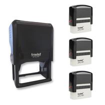 Kit 4 Carimbos CNPJ PAGO RECEBIDO LANÇADO Empresa Escola