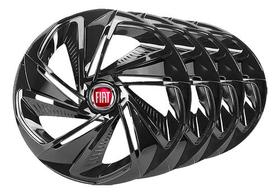 Kit 4 Carlota Aro 14 Fiat Palio Uno Jogo Calotas Strada