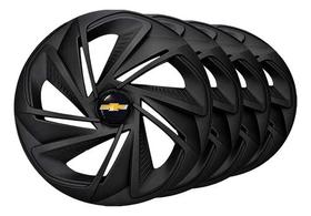 Kit 4 Carlota Preto Fosco Gm Corsa Agile Jogo Calota Aro 13 Chevrolet Celta Prisma