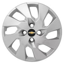 Kit 4 Carlotas Aro 15 Onix Prisma 2013 2014 2015 2016 Prata