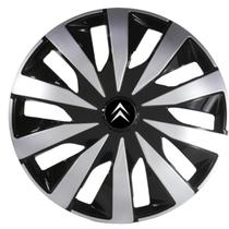 Kit 4 Carlotas Esportiva Seven Black Silver Aro 14 Citroen C3 C4 Kit 4 Carlotas Esportiva Seven Black Silver Aro 14 Citroen C3 C4
