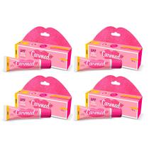 Kit 4 Carmed Labial 10g Bff Rosa Glitter Cada