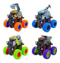 Kit 4 Carrinho Miniatura Com Fricção Trator Construtor Kit 4 Carrinho Miniatura Com Fricção Trator Construtor