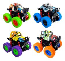 Kit 4 Carrinho Monster Truck Fricção Color Pick Up Hip Hot C Kit 4 Carrinho Monster Truck Fricção Color Pick Up Hip Hot C