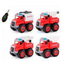 Kit 4 Carrinhos de Construção com Ferramentas Vermelho CXL900-102A - Dorémi