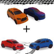 Kit 4 Carrinhos de Corrida Super Frotinha