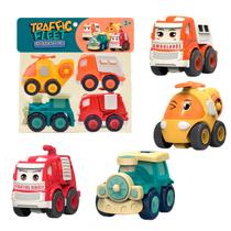 Kit 4 Carrinhos Infantis Educativos Brinquedo Bebê Didático